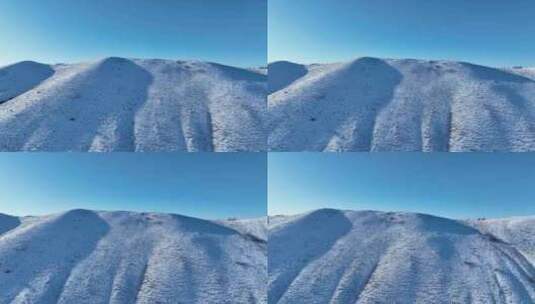 呼伦贝尔雪域丘陵山岭雪景高清在线视频素材下载