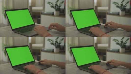 绿屏笔记本电脑高清在线视频素材下载