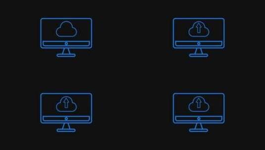 上传和下载云图标和桌面。高清在线视频素材下载