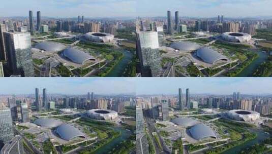 杭州奥体中心高清在线视频素材下载