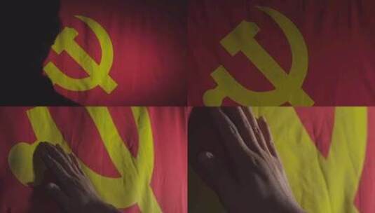 党旗下宣誓 秘密宣誓 革命先辈高清在线视频素材下载