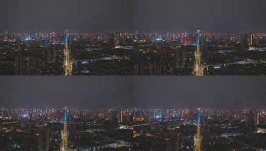 4k通透城市夜景航拍高清在线视频素材下载