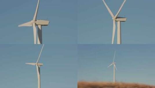 涡轮机，领域，风电场，风力涡轮机高清在线视频素材下载