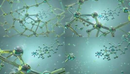 三维显微镜微观世界分子原子结构高清在线视频素材下载