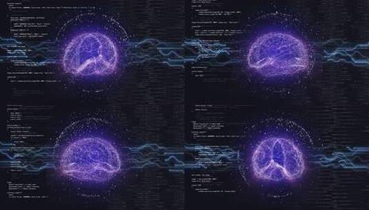 3D人工智能大脑与技术，循环高清在线视频素材下载