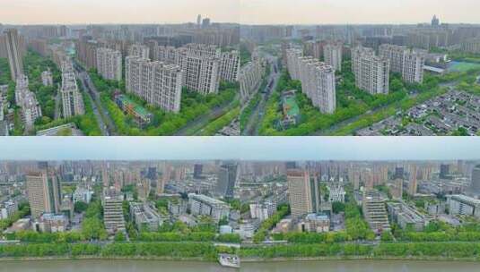 杭州市拱墅区拱宸桥风景区高楼大厦航拍城市高清在线视频素材下载