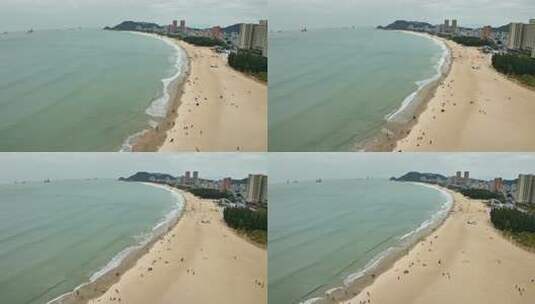 海陵岛大角湾海滩阳江广东0355高清在线视频素材下载