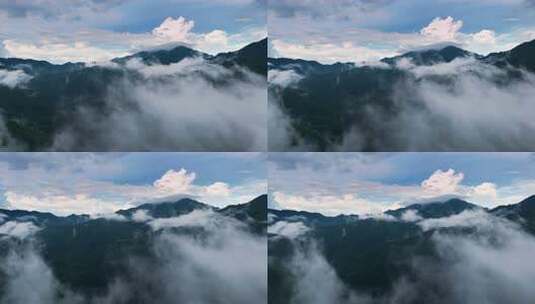 航拍山川云雾森林自然风光大气片头风景视频高清在线视频素材下载