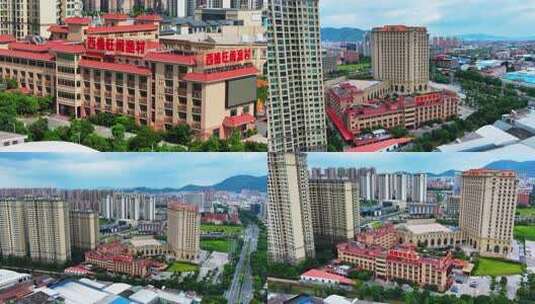 西樵旺阁渔村 佛山金鼎泰丰酒店航拍高清在线视频素材下载