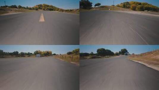 汽车高速行驶路面高清在线视频素材下载