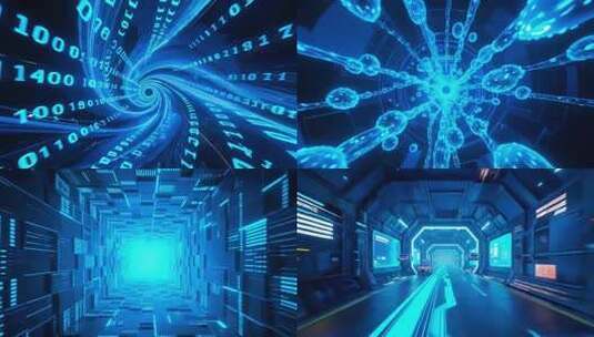 穿梭·蓝色科技·合集高清在线视频素材下载