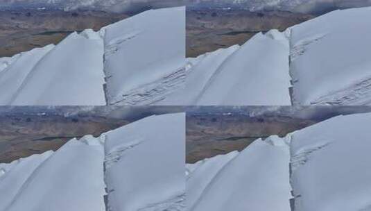 航拍冰川之父慕士塔格峰雪山冰川风光高清在线视频素材下载