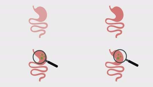 细菌感染引起的胃痛诊断医学动画高清在线视频素材下载