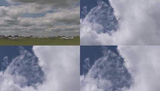 高清实拍飞机飞行的特写镜头高清在线视频素材下载