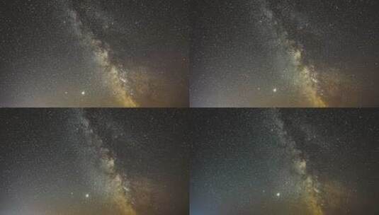 夜空繁星闪烁的银河系高清在线视频素材下载
