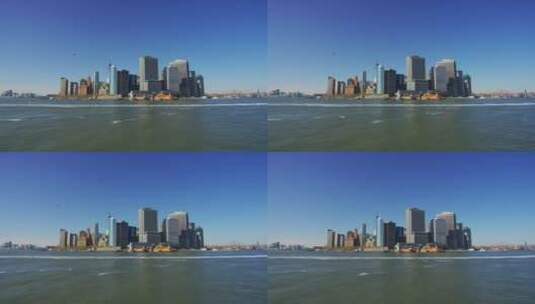 海洋对面的纽约城市高清在线视频素材下载