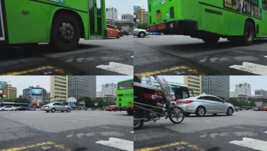 首尔韩国低交通拍摄高清在线视频素材下载