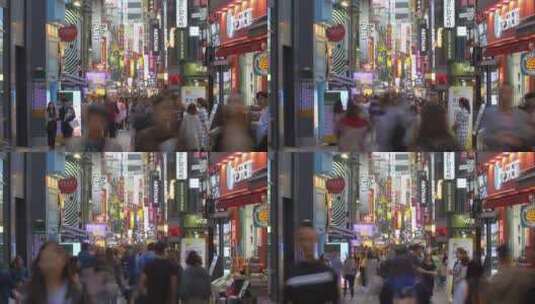 购物街的延时拍摄高清在线视频素材下载
