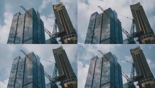新加坡的高层金融建筑高清在线视频素材下载