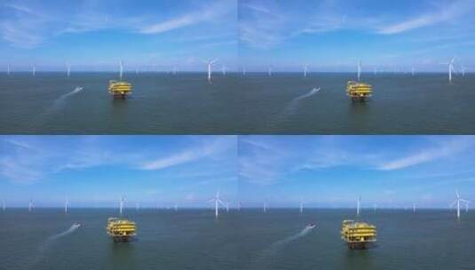 海上风电风车能源高清在线视频素材下载