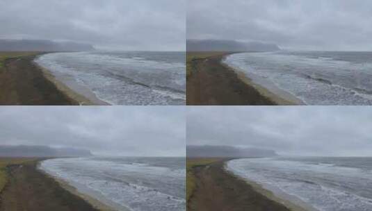 湖水岸边的航拍视频高清在线视频素材下载