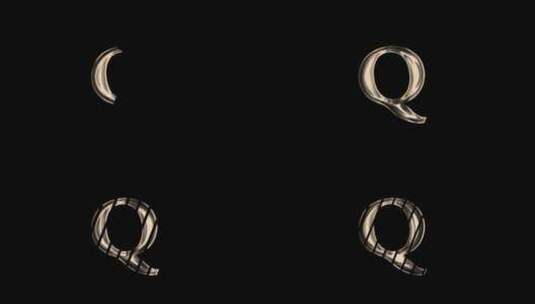 Q字母logo动画排版设计高清在线视频素材下载