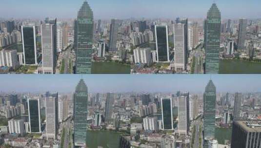 湖北武汉城市风光金融中心高清在线视频素材下载