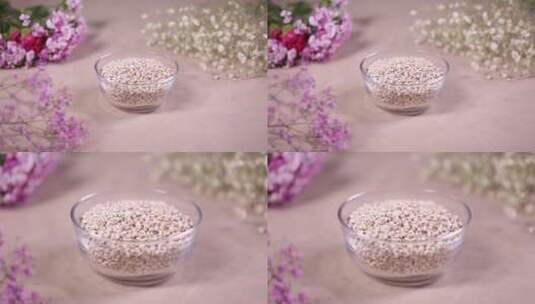 粗粮祛湿薏米薏苡仁荞麦高清在线视频素材下载