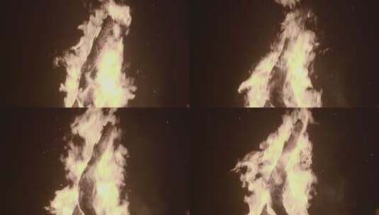 火、火苗、篝火慢镜头高清在线视频素材下载