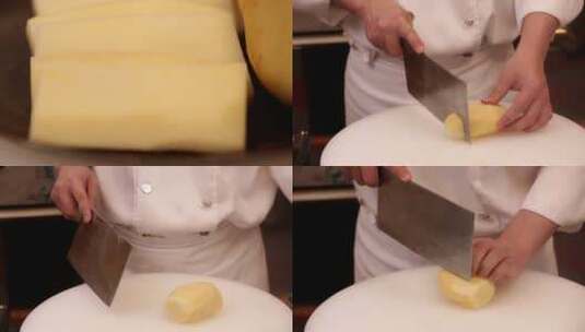 【镜头合集】大厨切土豆 (3) _1高清在线视频素材下载