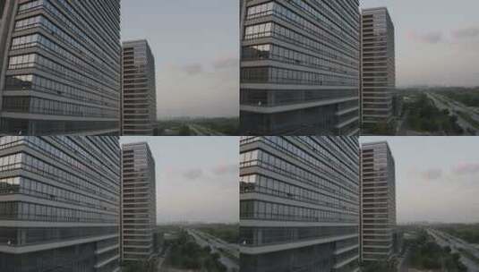 南京浦口科创广场航拍大楼风景高清在线视频素材下载