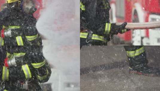 消防员灭火救援高清在线视频素材下载