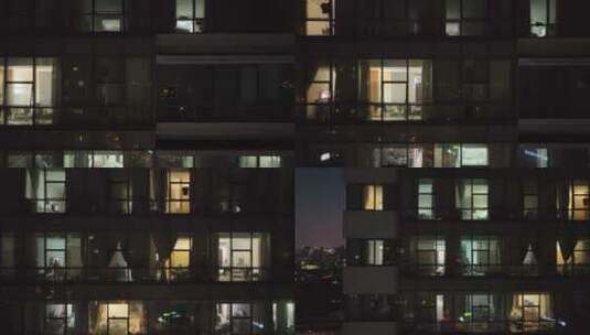 六院住院大楼夜景高清在线视频素材下载