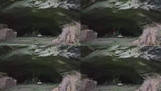 井研福泉洞摩崖造像高清在线视频素材下载
