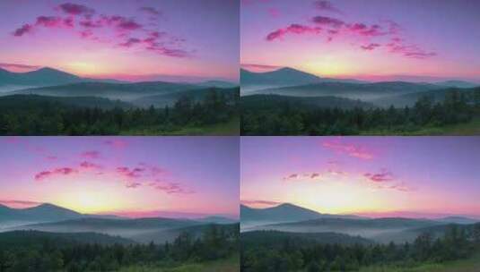 山顶日落美景高清在线视频素材下载