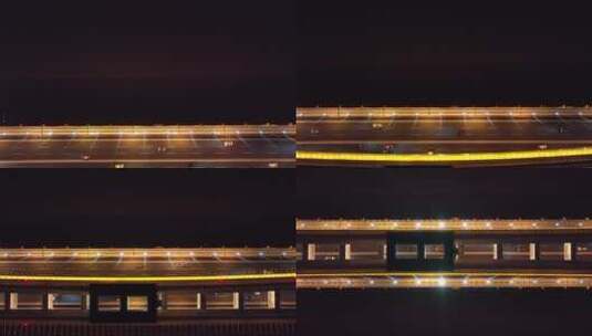 卢浦大桥夜景高清在线视频素材下载