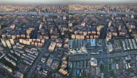 上海浦西杨浦区航拍空镜高清在线视频素材下载
