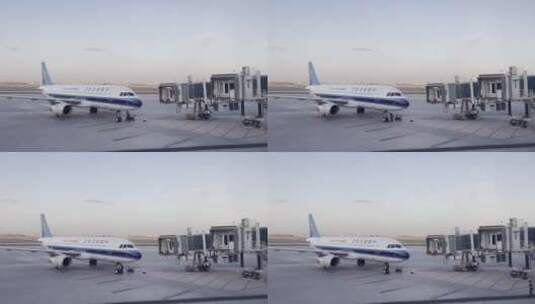 机场停机坪上的南方航空飞机高清在线视频素材下载