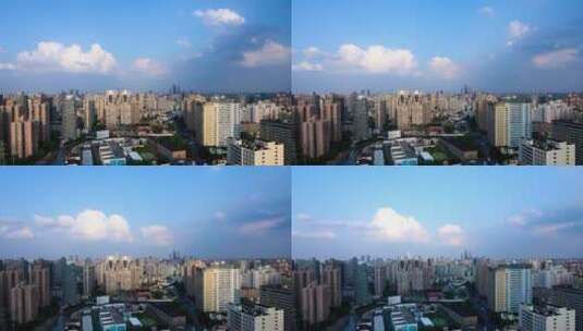 上海蓝天白云延时空镜高清在线视频素材下载