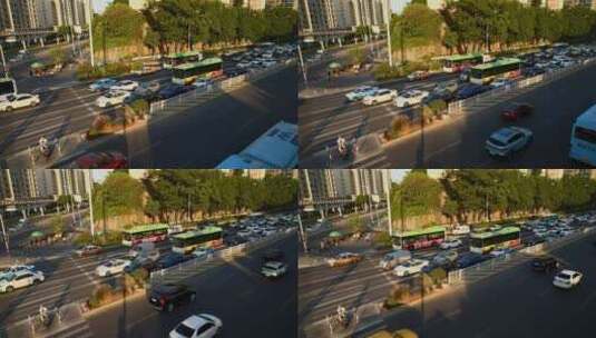 城市道路交通车流高清在线视频素材下载
