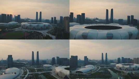杭州奥体中心高清在线视频素材下载
