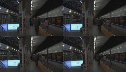 夜晚乘坐高铁的旅客高清在线视频素材下载