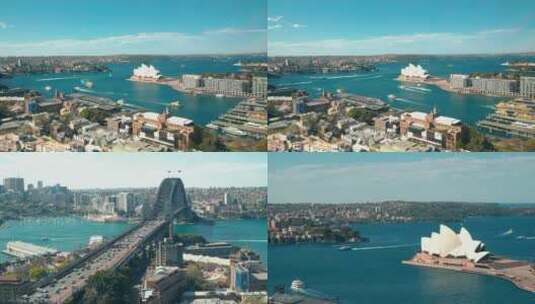 澳大利亚 歌剧院 悉尼大桥 澳大利亚歌剧院高清在线视频素材下载
