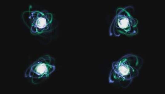 旋转碰撞的粒子高清在线视频素材下载