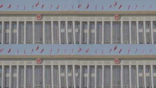 北京天安门红旗高清在线视频素材下载
