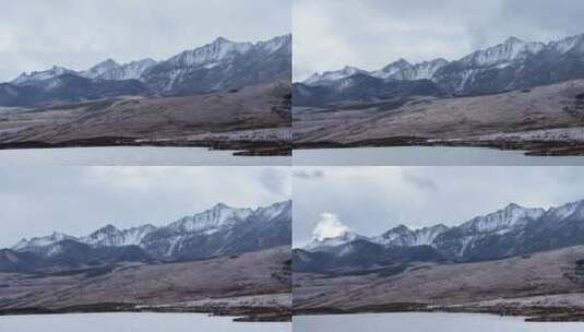 川西红海子雪山延时摄影高清在线视频素材下载