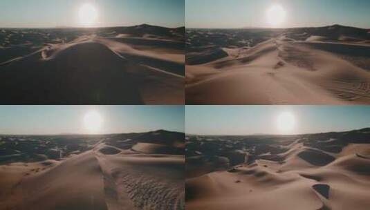 沙漠风光 沙漠越野车队高清在线视频素材下载