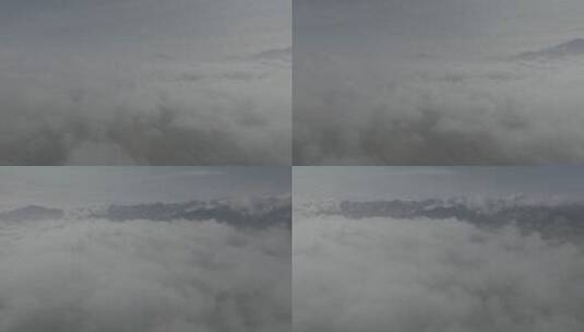 冬天北疆雪山穿云海航4k60p dlog高清在线视频素材下载