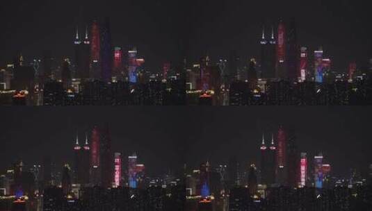 深圳三剑客三大地标夜景视频高清在线视频素材下载