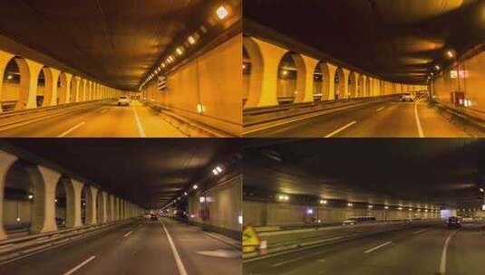 高速隧道隧道过隧道穿越隧道高清在线视频素材下载